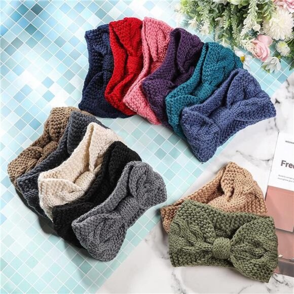 13 Pieces Women Ear Warmer Winter Knitted Headband main image 6